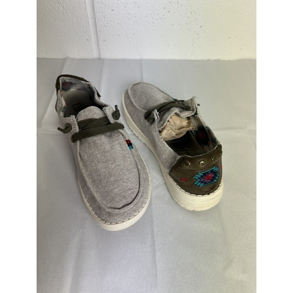 Hey Dude Shoes - Hey Dude‎ Wendy Rodeo Wheat Aztec US Women's Size 6 Grey